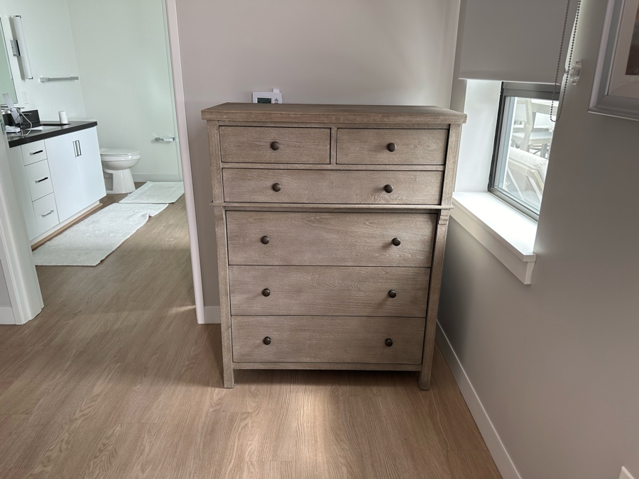 Pair Of Pottery Barn Toulouse Six Drawer Tall Dressers 36W X 20D X 46H (See Photos For Second Dresser) Retails $3,600 [Photo 8]