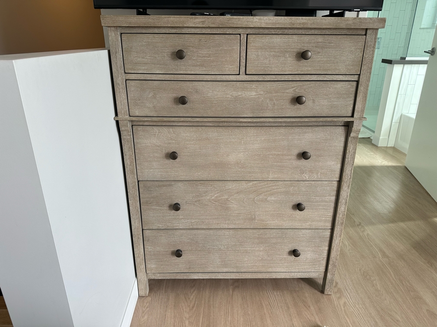 Pair Of Pottery Barn Toulouse Six Drawer Tall Dressers 36W X 20D X 46H (See Photos For Second Dresser) Retails $3,600 [Photo 4]