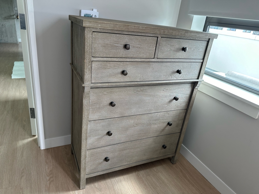 Pair Of Pottery Barn Toulouse Six Drawer Tall Dressers 36W X 20D X 46H (See Photos For Second Dresser) Retails $3,600 [Photo 10]