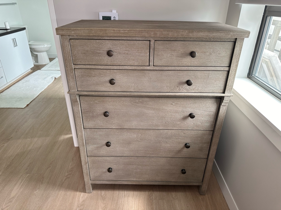 Pair Of Pottery Barn Toulouse Six Drawer Tall Dressers 36W X 20D X 46H (See Photos For Second Dresser) Retails $3,600 [Photo 9]