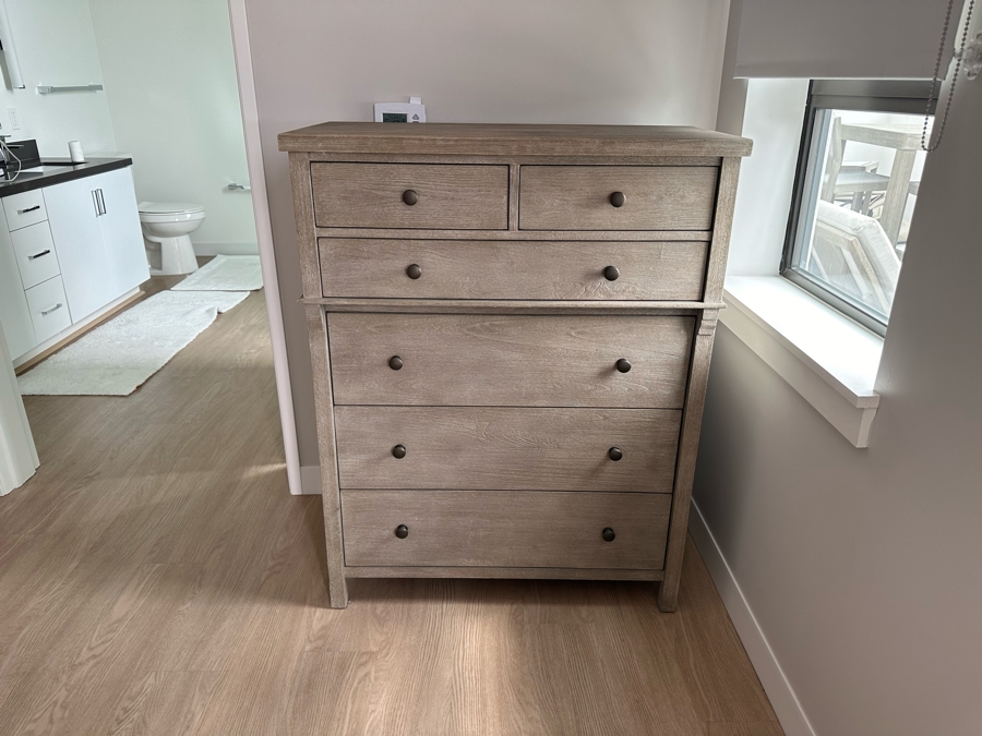 Pair Of Pottery Barn Toulouse Six Drawer Tall Dressers 36W X 20D X 46H (See Photos For Second Dresser) Retails $3,600 [Photo 7]