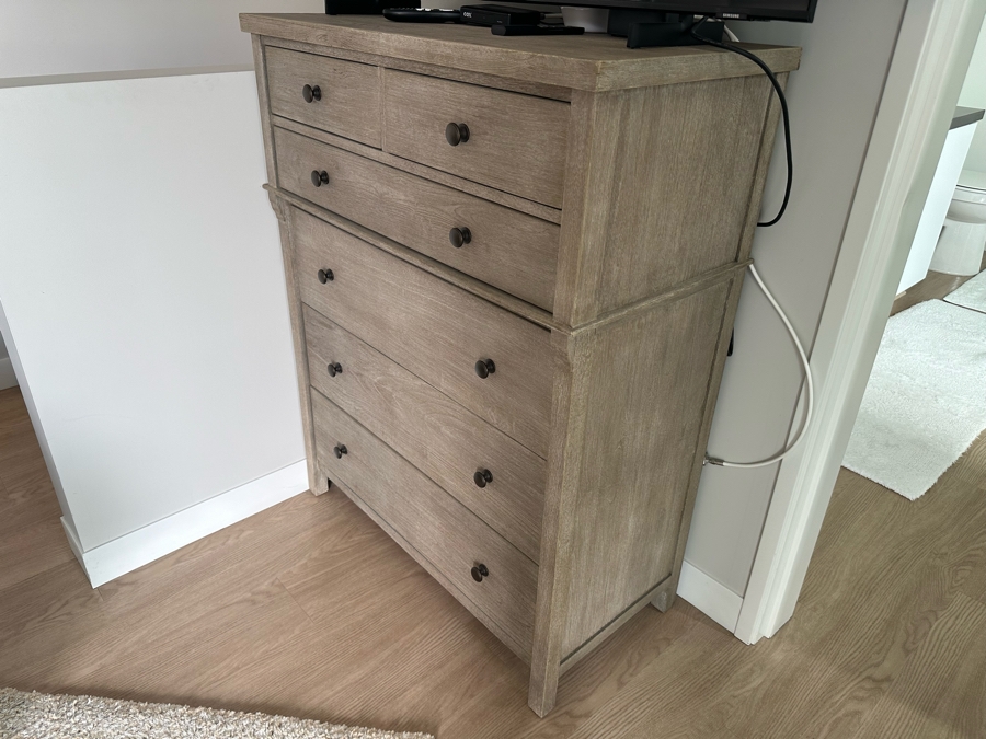 Pair Of Pottery Barn Toulouse Six Drawer Tall Dressers 36W X 20D X 46H (See Photos For Second Dresser) Retails $3,600 [Photo 5]
