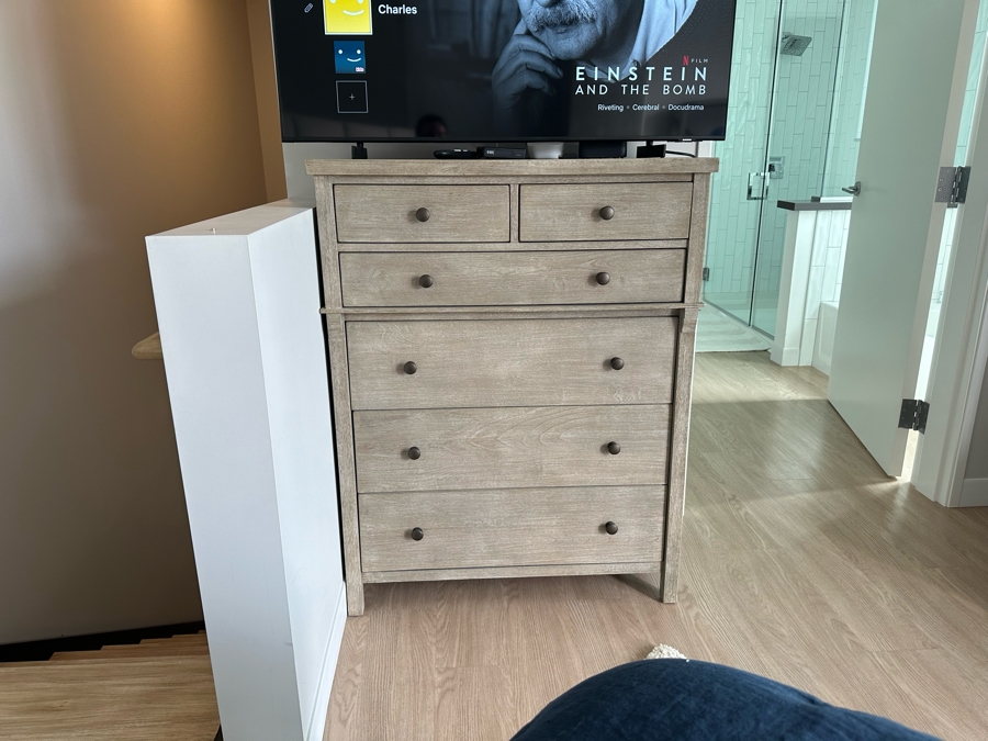 Pair Of Pottery Barn Toulouse Six Drawer Tall Dressers 36W X 20D X 46H (See Photos For Second Dresser) Retails $3,600 [Photo 3]