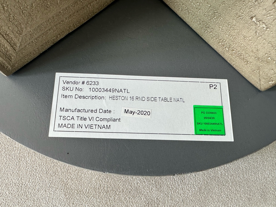 Pair Of Restoration Hardware Heston Round Side Table 16R Retails $1,400 [Photo 7]