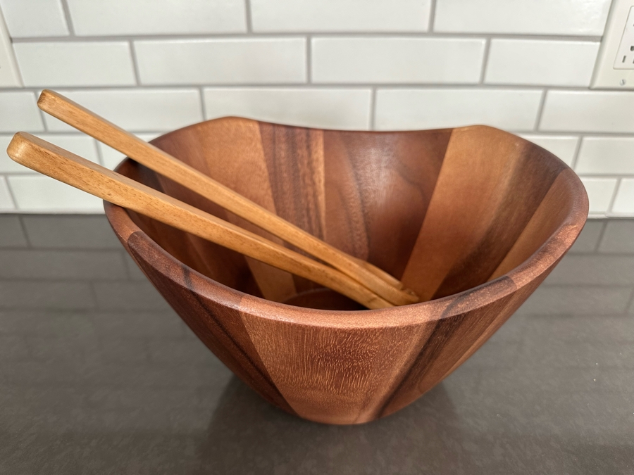 Wooden Salad Bowl Set By Lipper International