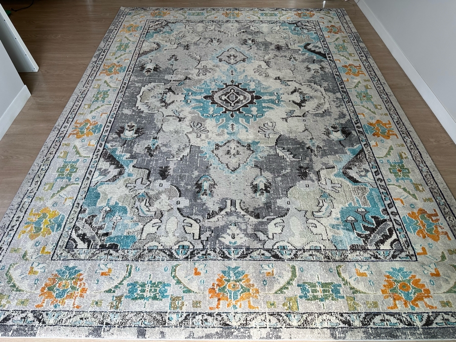 Safavieh Monaco Grey Light Blue Synthetic Area Rug 9' X 12' [Photo 3]