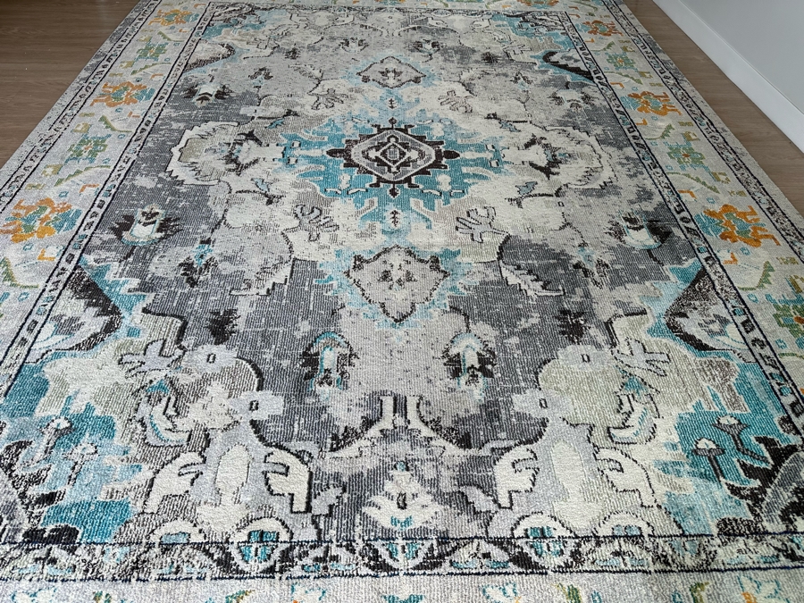 Safavieh Monaco Grey Light Blue Synthetic Area Rug 9' X 12' [Photo 4]