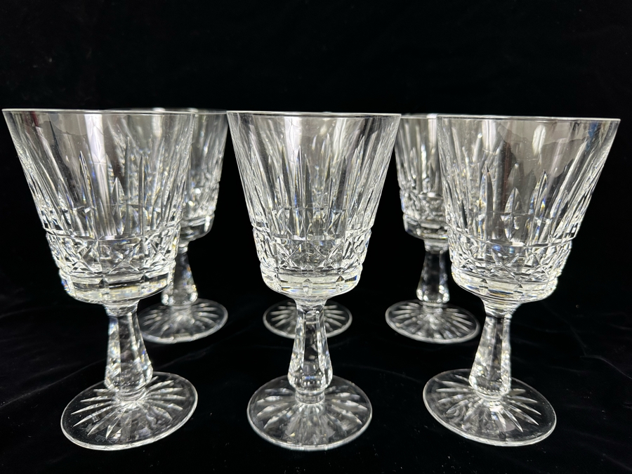 Six Waterford Crystal Kylemore Cut Stemware Glasses 6.75H [Photo 2]