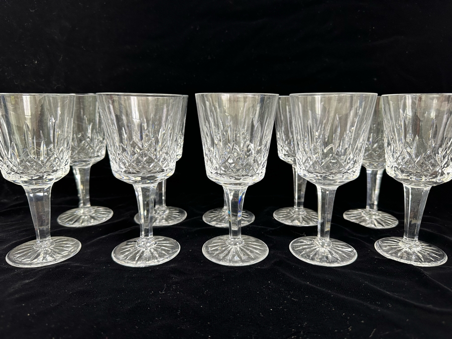 (10) Webb Corbett Crystal Stemware Glasses 6 1/8'H