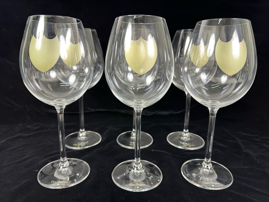 Six Dom Perignon Crystal Stemware Glasses 9.5H [Photo 4]