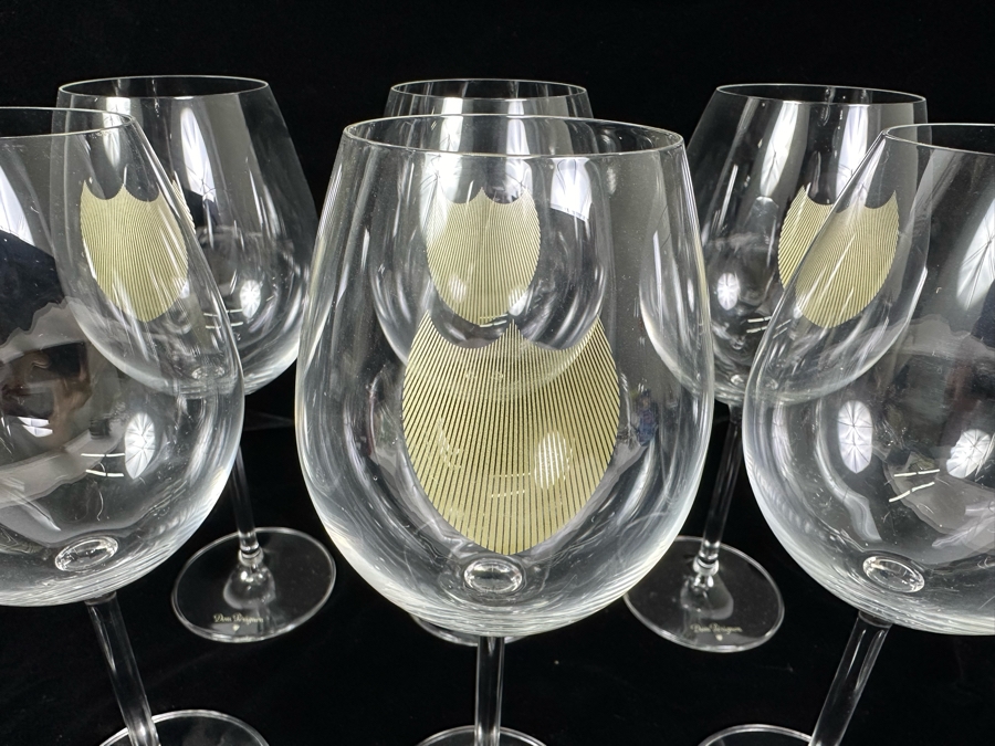 Six Dom Perignon Crystal Stemware Glasses 9.5H [Photo 5]