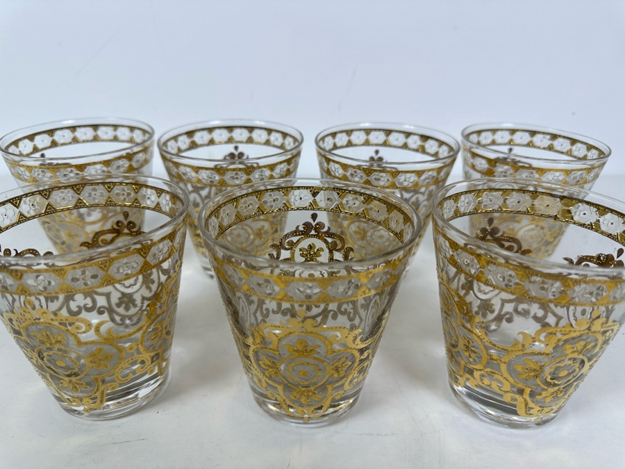 (7) Vintage Culver Gold Double Old Fashioned Glasses 4H [Photo 4]