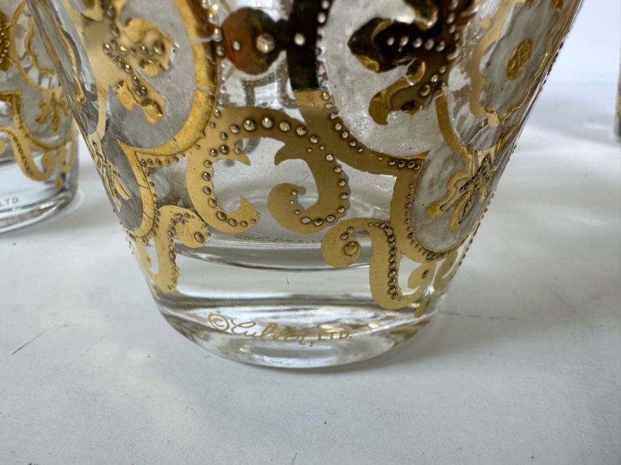 (7) Vintage Culver Gold Double Old Fashioned Glasses 4H [Photo 7]