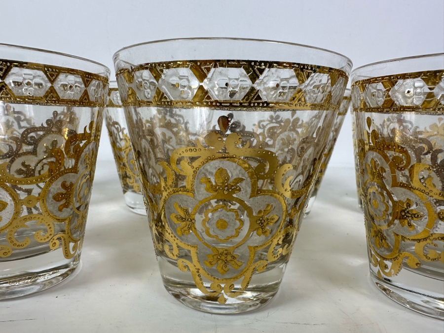 (7) Vintage Culver Gold Double Old Fashioned Glasses 4H [Photo 5]
