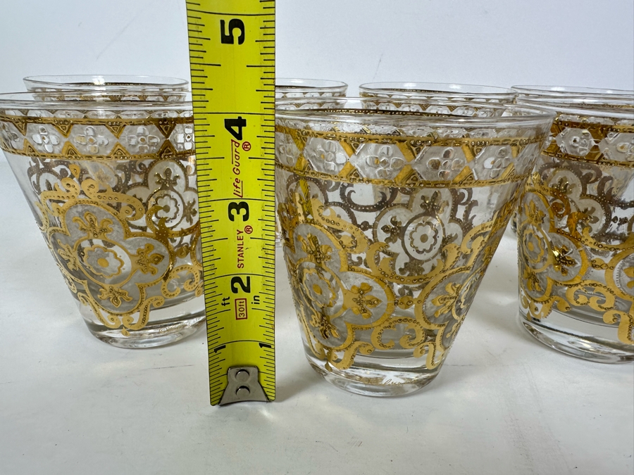 (7) Vintage Culver Gold Double Old Fashioned Glasses 4H [Photo 8]