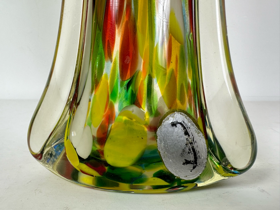 Stunning Mid-Century Modern Venetian Art Glass Vase Italy 12H [Photo 4]