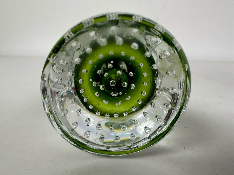 Pair Of Swedish E&R Golden Crown Art Glass Bud Vases 8H & 10H [Photo 6]