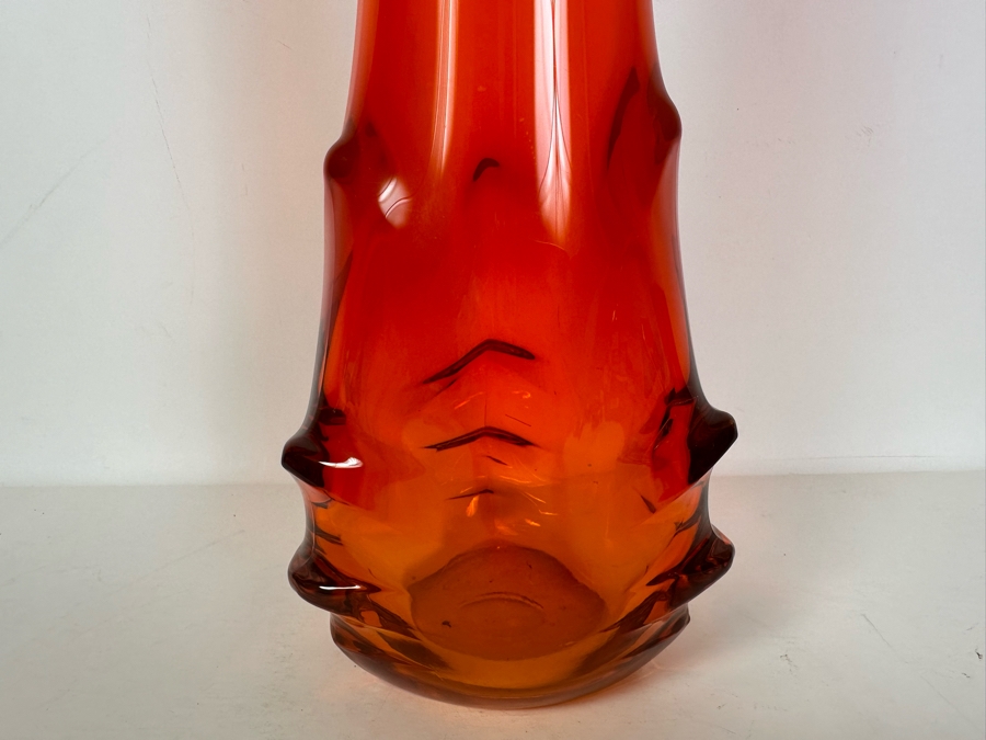 Large Vintage MCM Viking Glass TUNDRA Swung Vase 20'H [Photo 4]