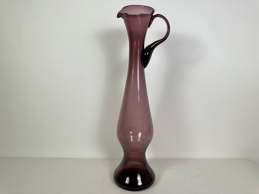 VTG Blenko Amethyst outlet LARGE Glass Pitcher