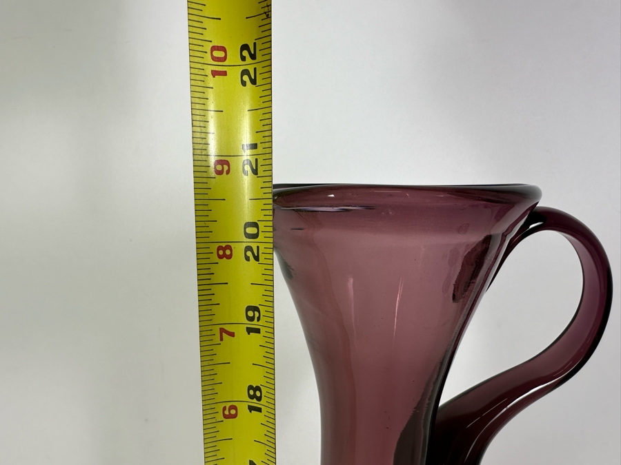 Large Vintage Blenko Purple Amethyst Glass Pitcher 20.5H [Photo 6]