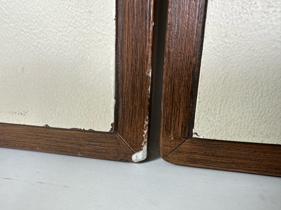 Pair Of Vintage 1961 Angeli Artcraft Product Co Chalkware Plaques 11 X 14 [Photo 4]