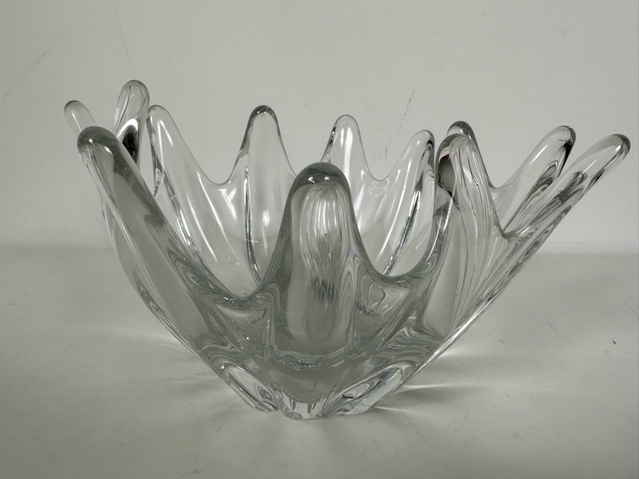 Daum France Crystal Sculptural Centerpiece Bowl 8W X 4.5H [Photo 3]
