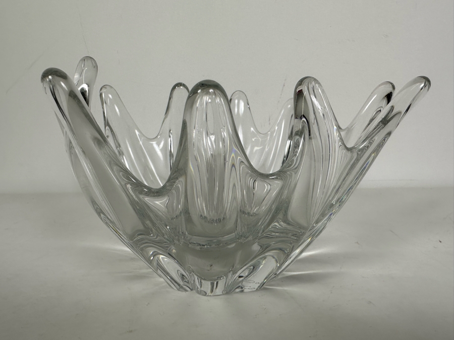 Daum France Crystal Sculptural Centerpiece Bowl 8W X 4.5H [Photo 6]