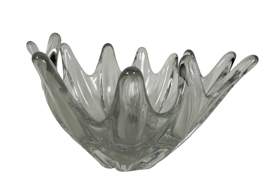 Daum France Crystal Sculptural Centerpiece Bowl 8W X 4.5H [Photo 1]