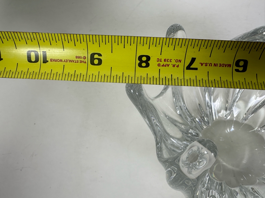 Daum France Crystal Sculptural Centerpiece Bowl 8W X 4.5H [Photo 9]