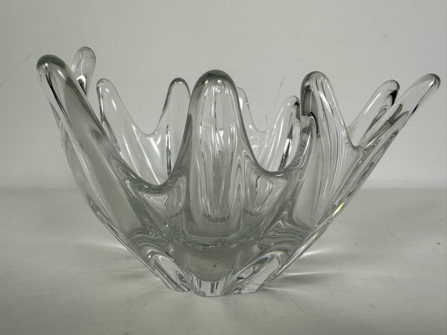 Daum France Crystal Sculptural Centerpiece Bowl 8W X 4.5H [Photo 2]