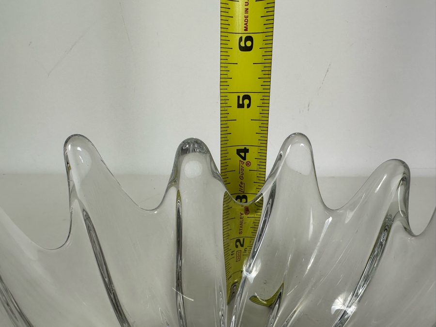 Daum France Crystal Sculptural Centerpiece Bowl 8W X 4.5H [Photo 10]