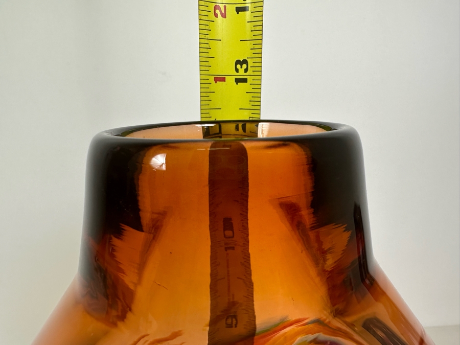 Vintage Signed Little River Hot Glass Studio Art Glass Vase 12.5'H [Photo 10]