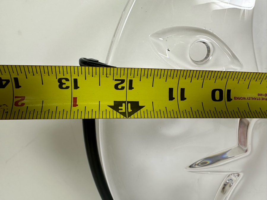 Vintage Signed Orrefors Sweden Martti Rytkonen Glass Sculpture Earth, Moon & Stars With Black Metal Stand 13'W X 15'H [Photo 9]