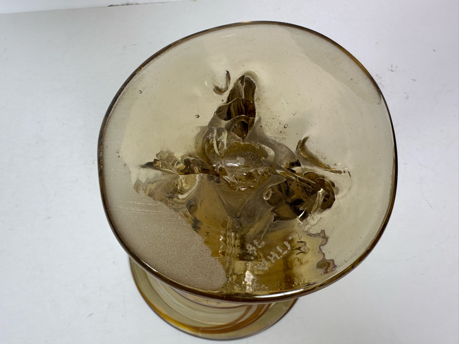 Signed Talitha Art Glass Vase 7'H [Photo 9]