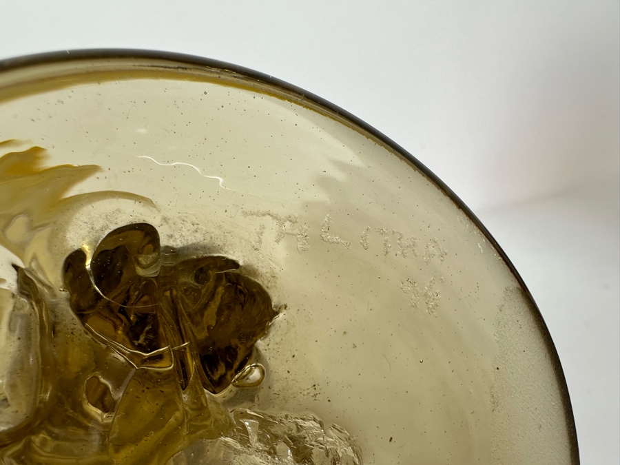 Signed Talitha Art Glass Vase 7'H [Photo 7]