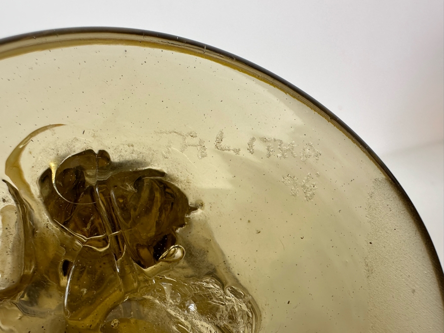 Signed Talitha Art Glass Vase 7'H [Photo 8]