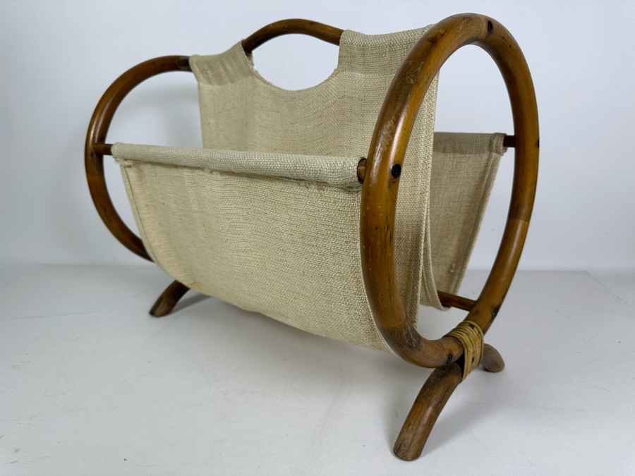 Vintage Bamboo & Rattan Magazine Rack 18'W X 14'H [Photo 2]