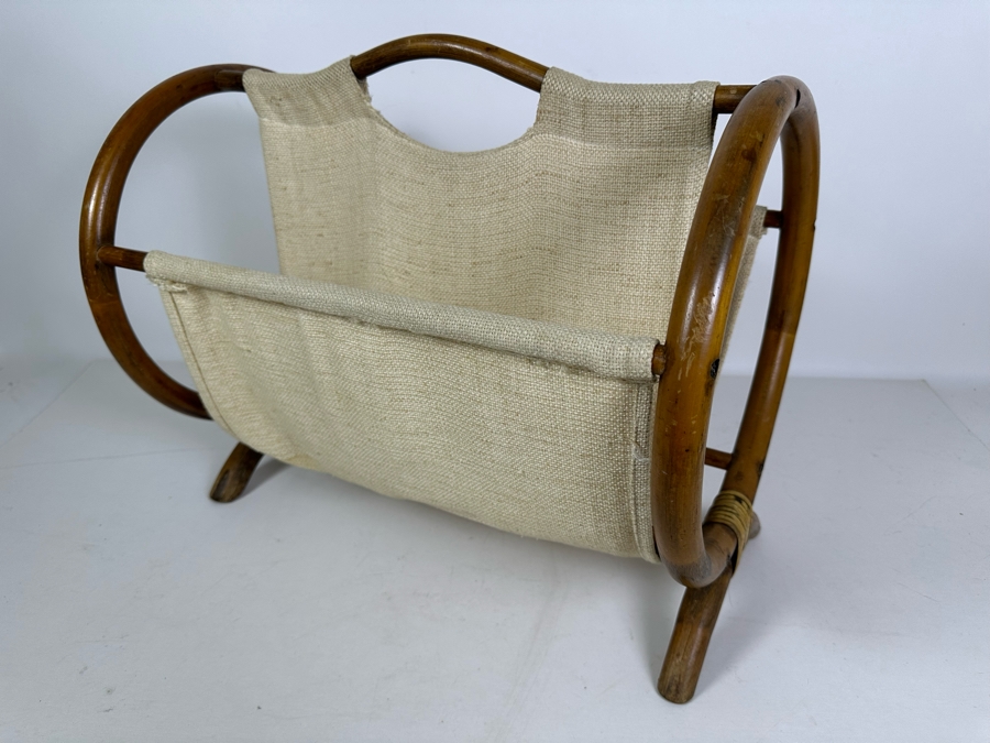 Vintage Bamboo & Rattan Magazine Rack 18'W X 14'H [Photo 5]