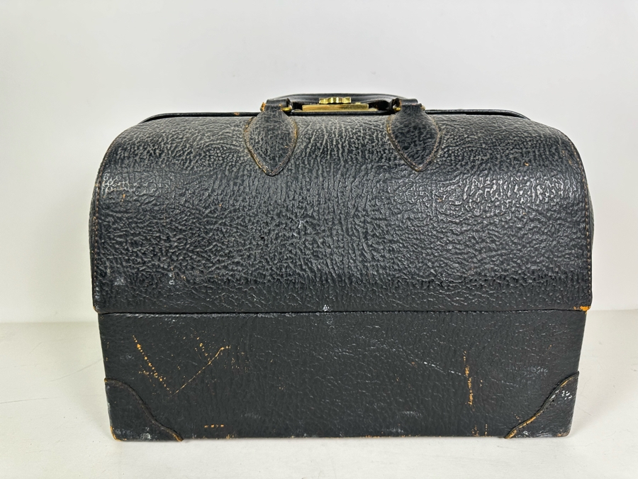 Vintage Top Grain Cowhide Emdee By Schell Doctors Bag 17.5'W X 8'D X 12'H [Photo 6]