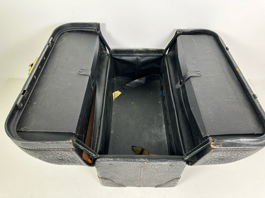 Vintage Top Grain Cowhide Emdee By Schell Doctors Bag 17.5'W X 8'D X 12'H [Photo 8]