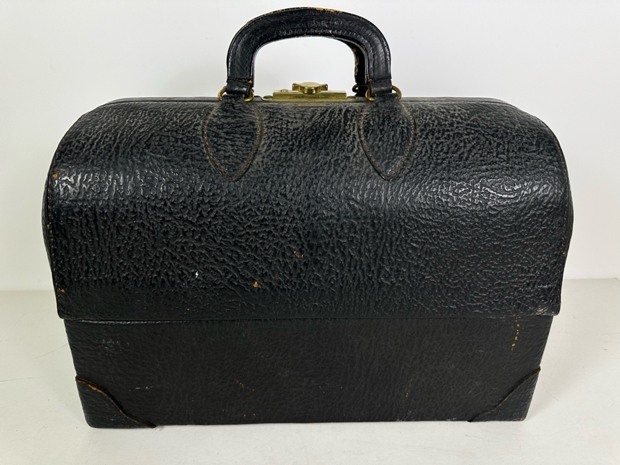 Vintage Top Grain Cowhide Emdee By Schell Doctors Bag 17.5'W X 8'D X 12'H [Photo 2]