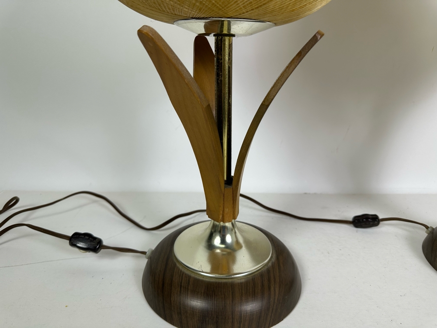 Pair Of Mid-Century Modern Tulip Lamps 18'H [Photo 4]