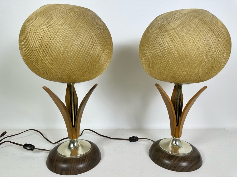 Pair Of Mid-Century Modern Tulip Lamps 18'H [Photo 2]