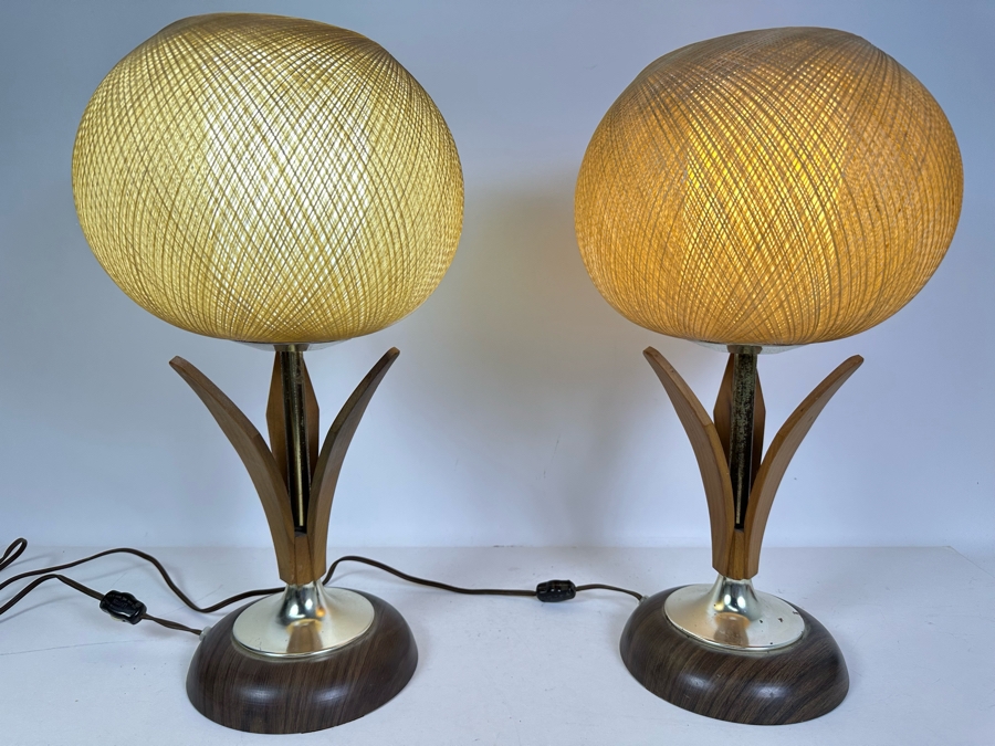 Pair Of Mid-Century Modern Tulip Lamps 18'H [Photo 3]
