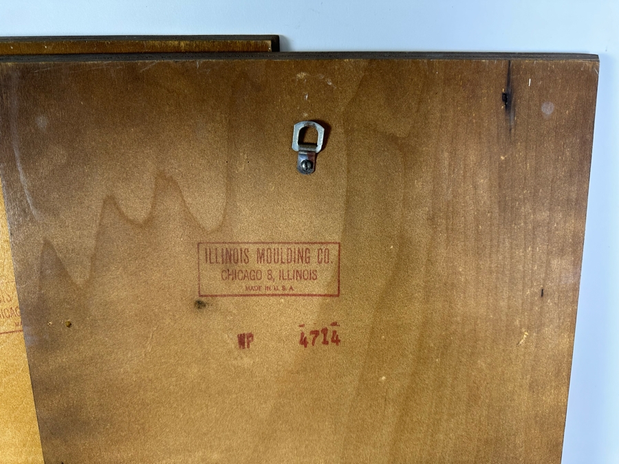 (3) Vintage 1962 Moret Still Life Prints On Wooden Wall Plaques By The Illinois Moulding Co 13.5'W X 32'H [Photo 9]