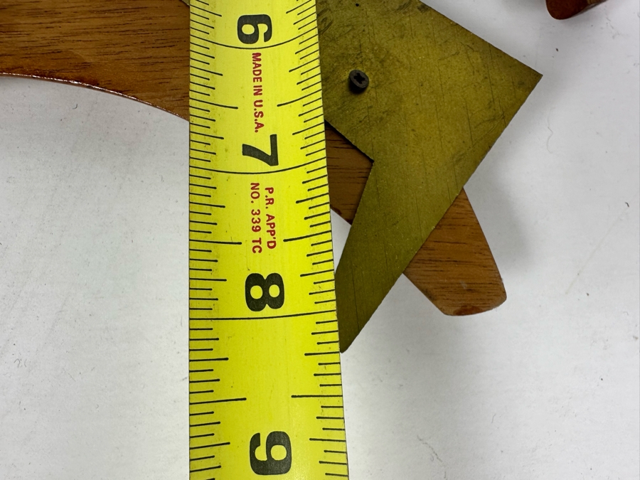 Pair Of Vintage MCM Wood & Brass Sculptural Horses Wall Decor 19'W X 8'H [Photo 7]