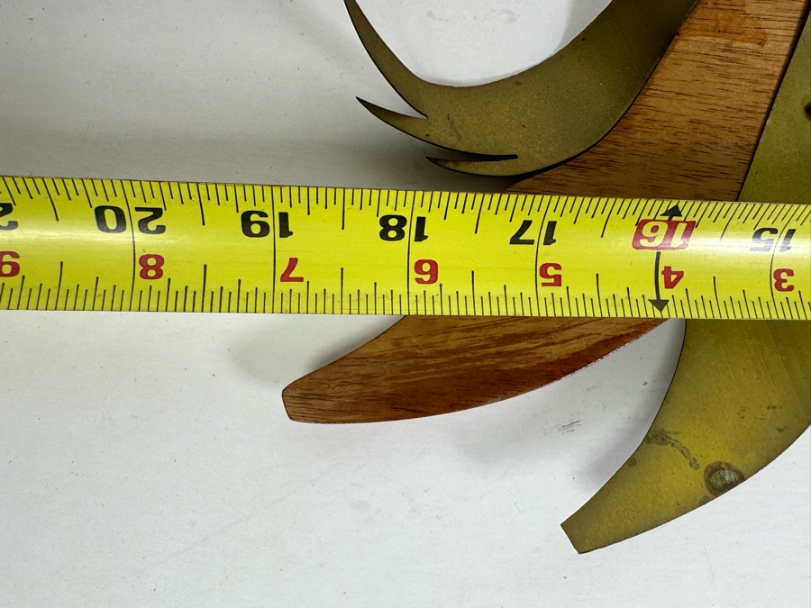 Pair Of Vintage MCM Wood & Brass Sculptural Horses Wall Decor 19'W X 8'H [Photo 6]