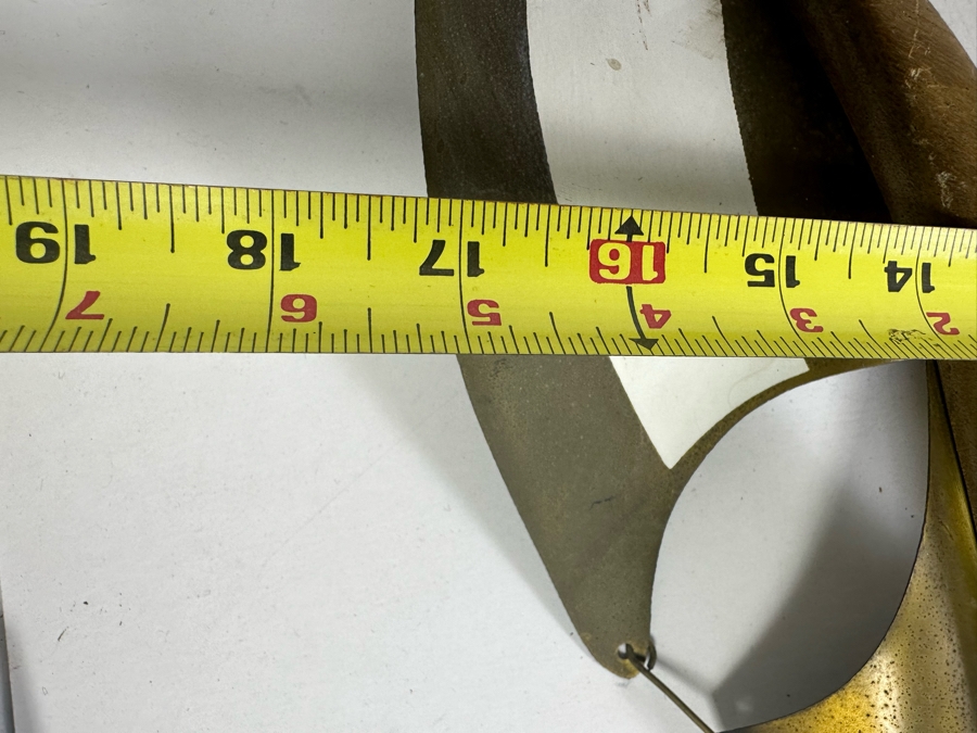 Set Of Three Vintage MCM Wood & Brass Sculptural Sailing Ships Wall Decor Largest Measures 17'W X 22'H [Photo 8]