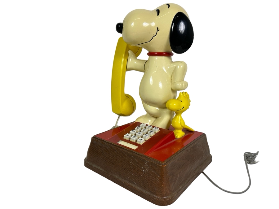 Vintage 1976 The Snoopy And Woodstock Phone By American Telecommunications Corporation 14'H
