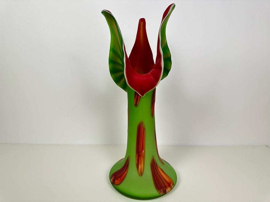 Vintage Essie Zareh Baijan Art Glass Vase From Azerbaijan Russia 16.5'H [Photo 3]